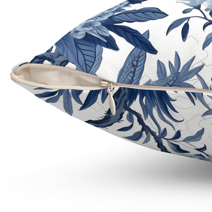Botanical Bluebird Throw Pillow - DS Artwork N Design