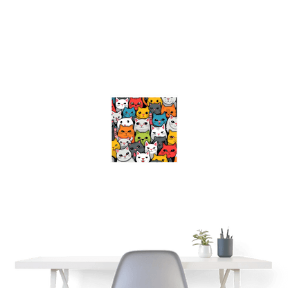 Bunch of Cats - Poster 16x16 - DS Artwork N Design