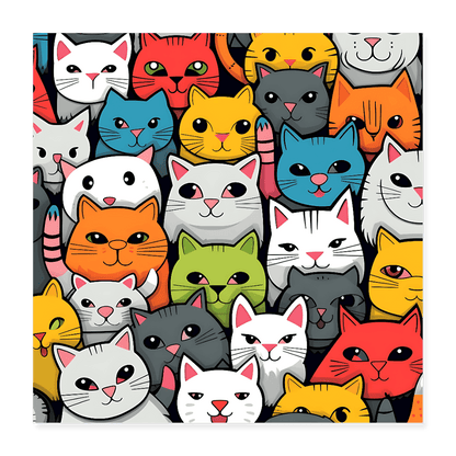 Bunch of Cats - Poster 16x16 - DS Artwork N Design