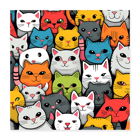 Bunch of Cats - Poster 16x16 - DS Artwork N Design