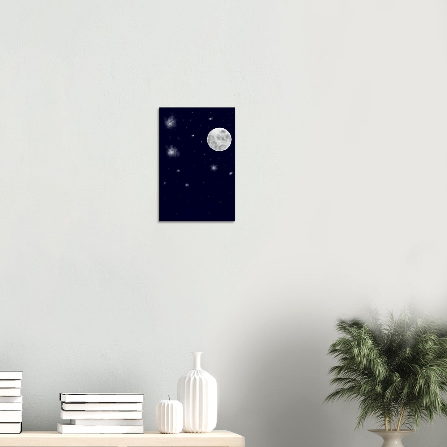 Canvas 12x18 - moon art print - DS Artwork N Design