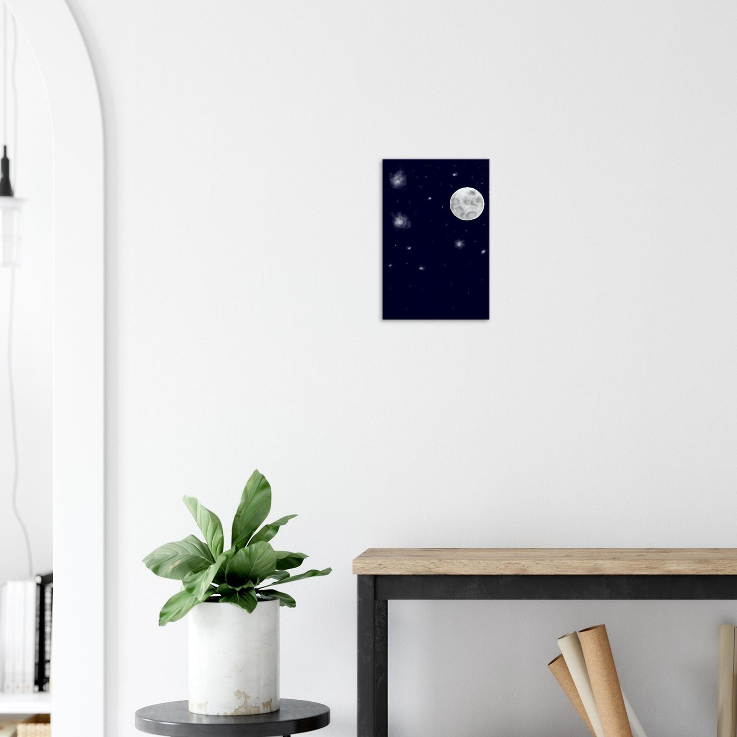 Canvas 12x18 - moon art print - DS Artwork N Design