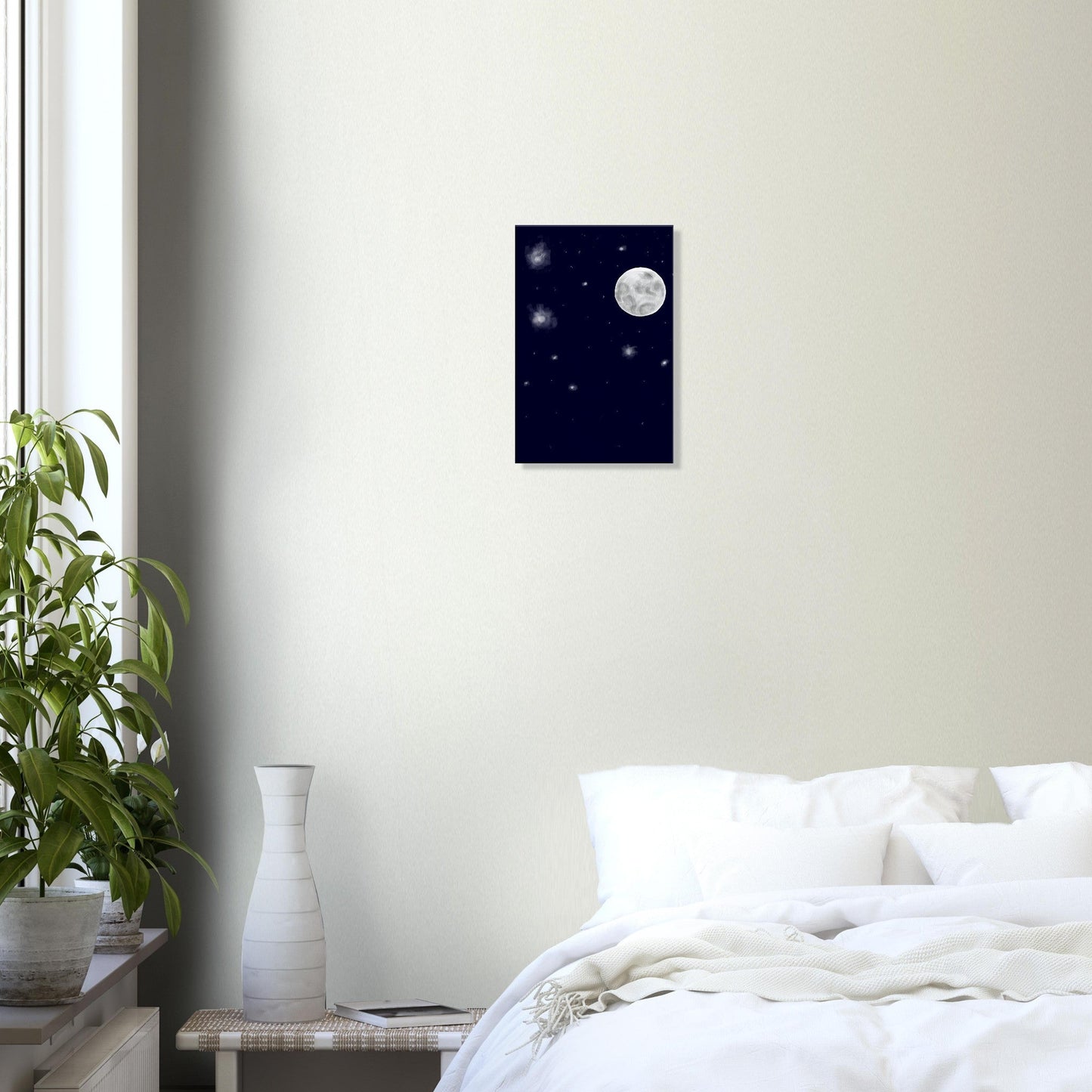 Canvas 12x18 - moon art print - DS Artwork N Design