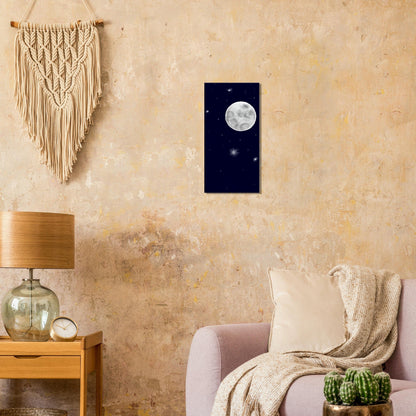 Canvas 12x24 - moon art print - DS Artwork N Design