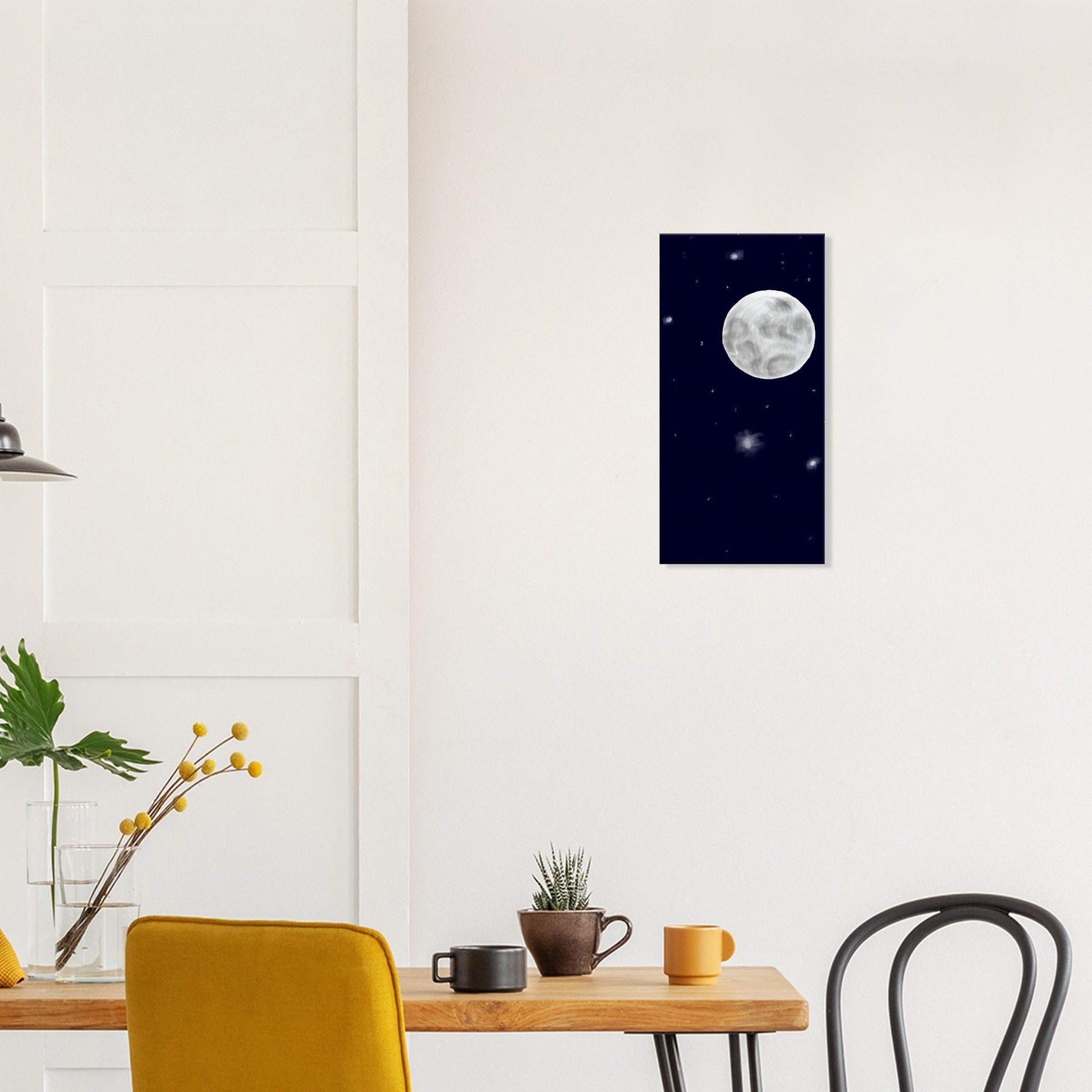 Canvas 12x24 - moon art print - DS Artwork N Design