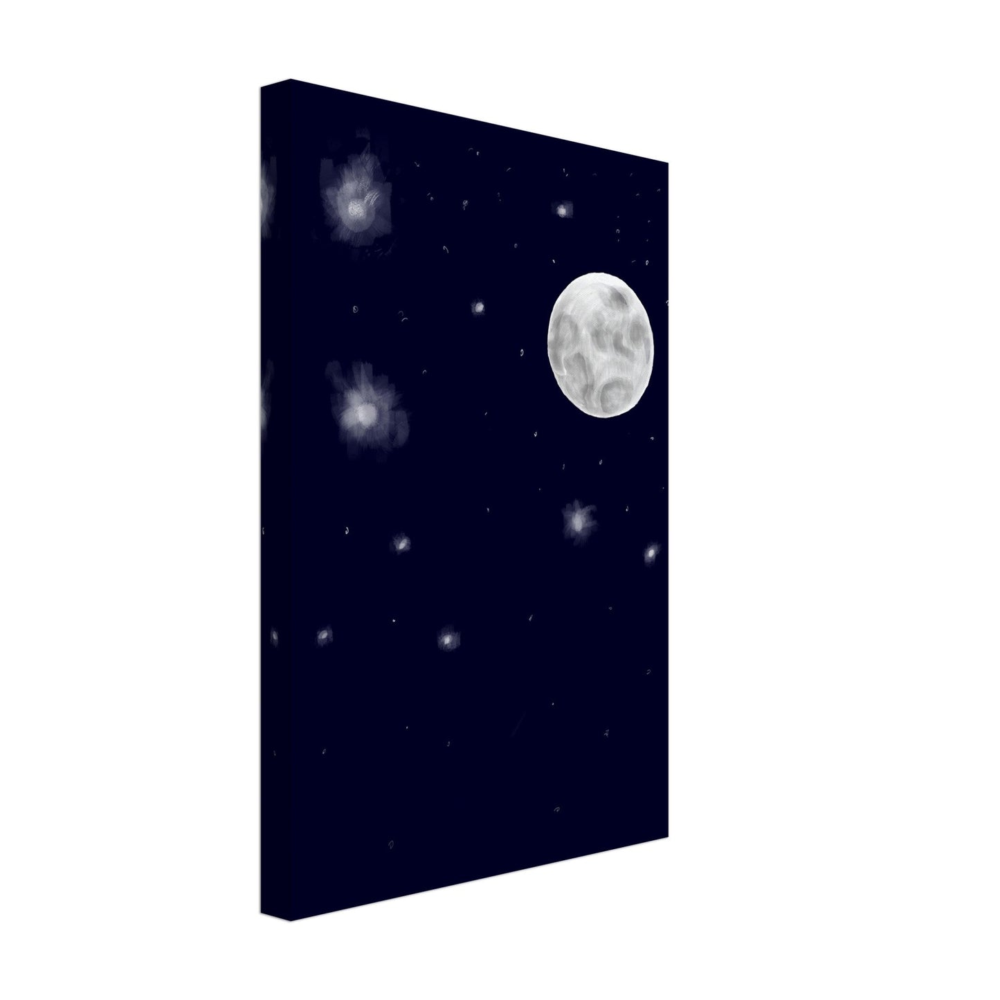 Canvas 12x24 - moon art print - DS Artwork N Design