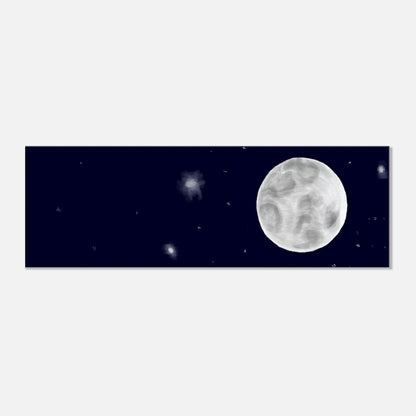 Canvas 12x36 - moon art print - DS Artwork N Design