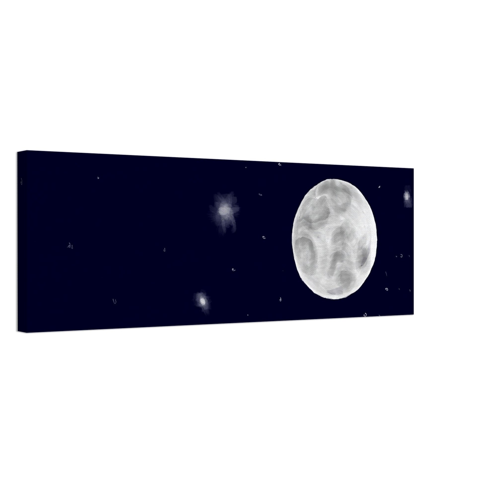 Canvas 12x36 - moon art print - DS Artwork N Design