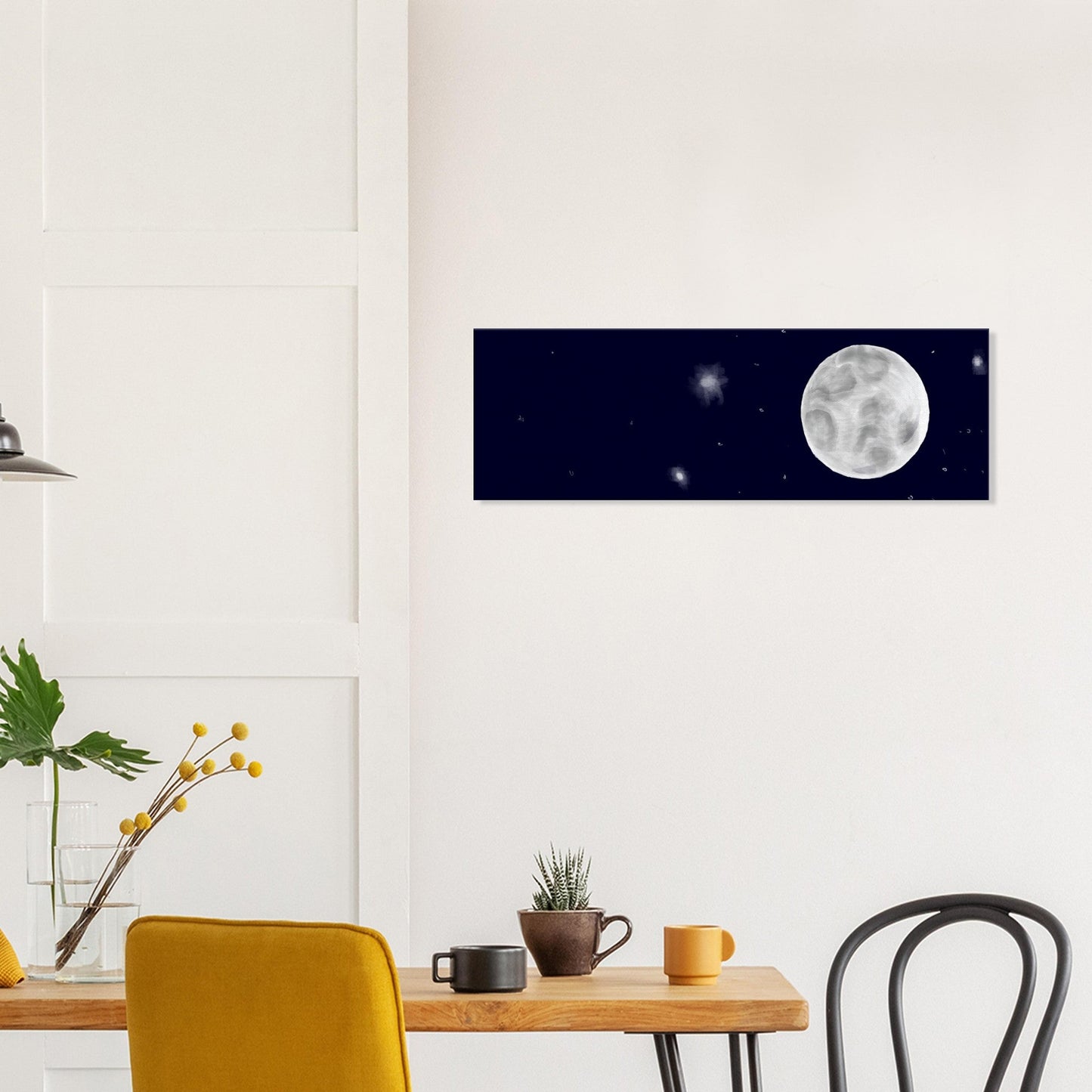 Canvas 12x36 - moon art print - DS Artwork N Design