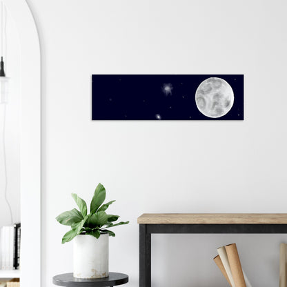 Canvas 12x40 - moon art print - DS Artwork N Design