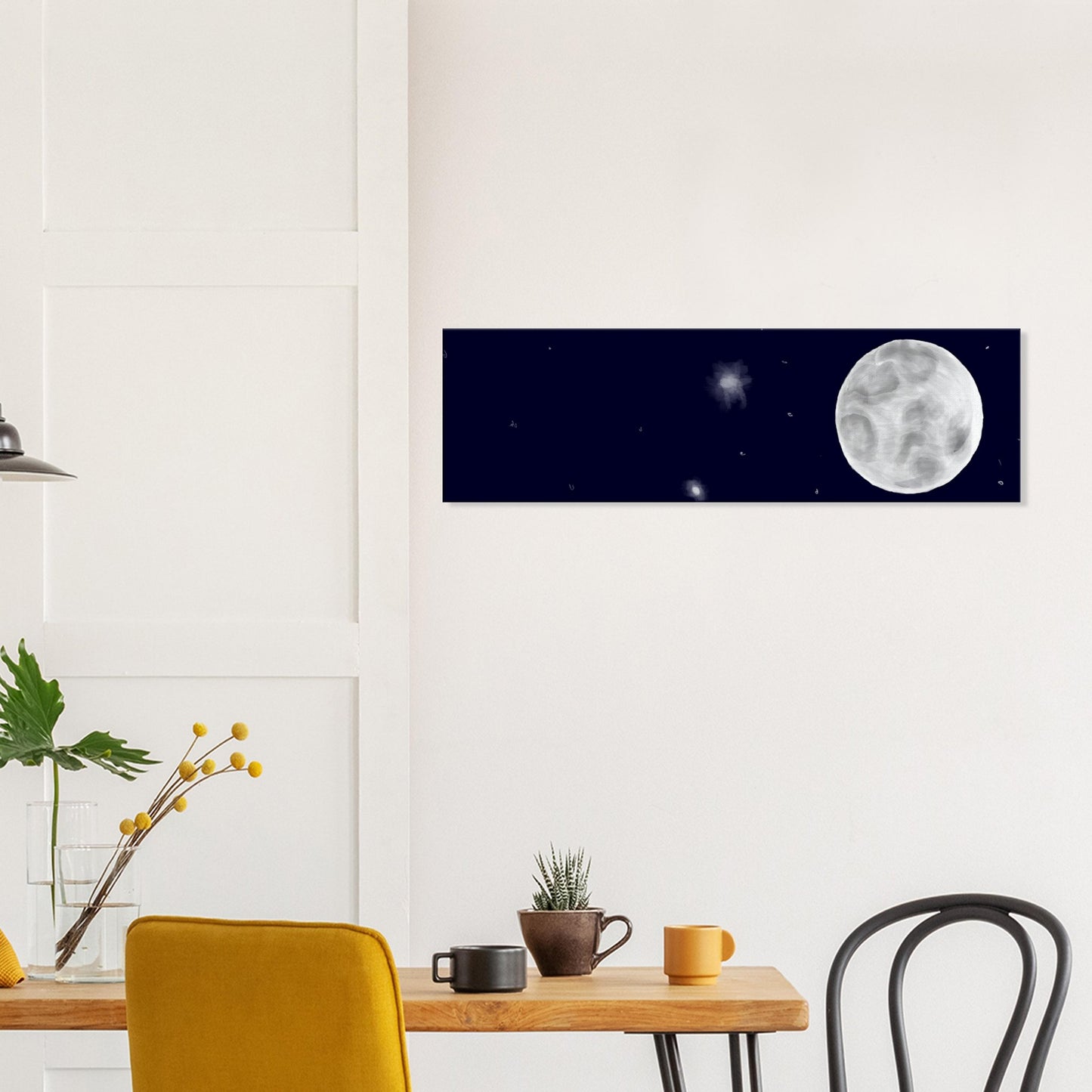 Canvas 12x40 - moon art print - DS Artwork N Design