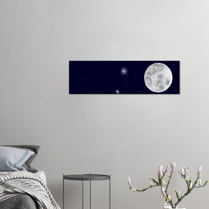 Canvas 12x40 - moon art print - DS Artwork N Design