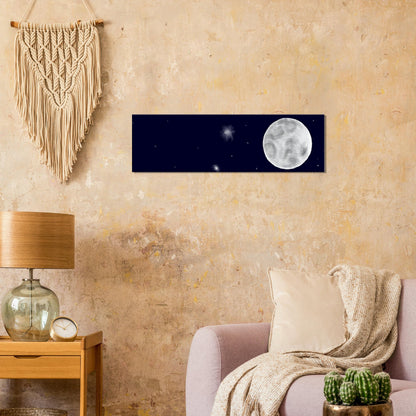 Canvas 12x40 - moon art print - DS Artwork N Design