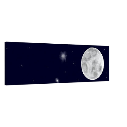 Canvas 12x40 - moon art print - DS Artwork N Design