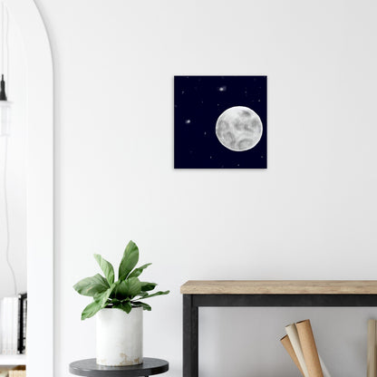 Canvas 20x20 - moon art print - DS Artwork N Design