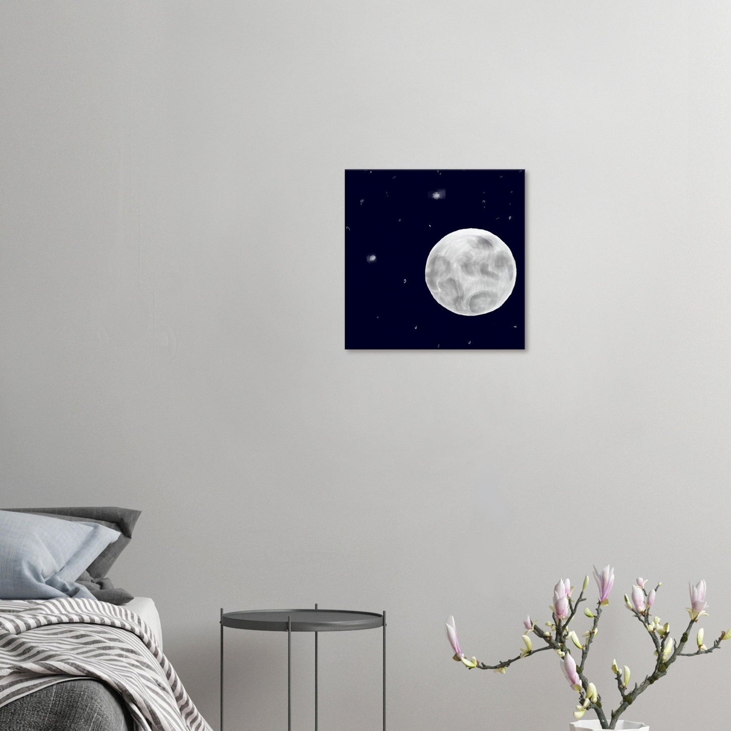 Canvas 20x20 - moon art print - DS Artwork N Design