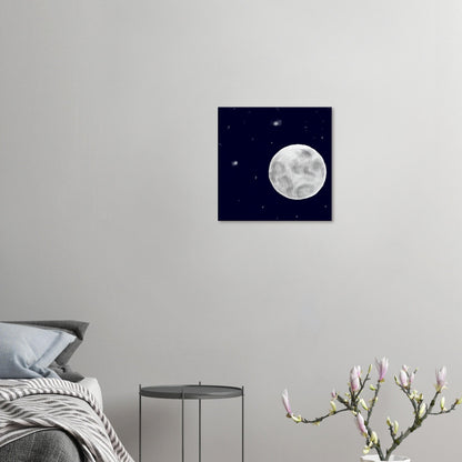 Canvas 20x20 - moon art print - DS Artwork N Design