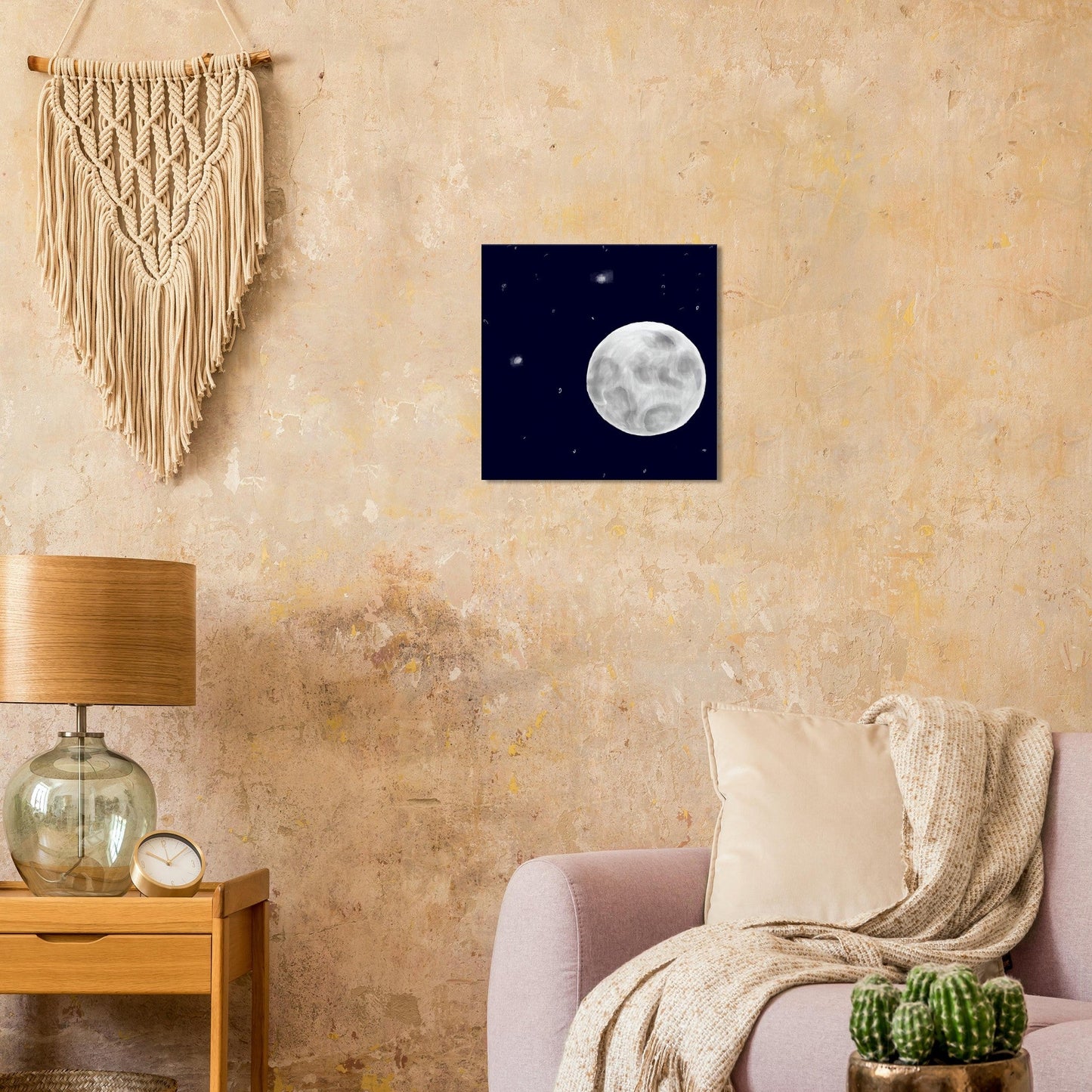 Canvas 20x20 - moon art print - DS Artwork N Design