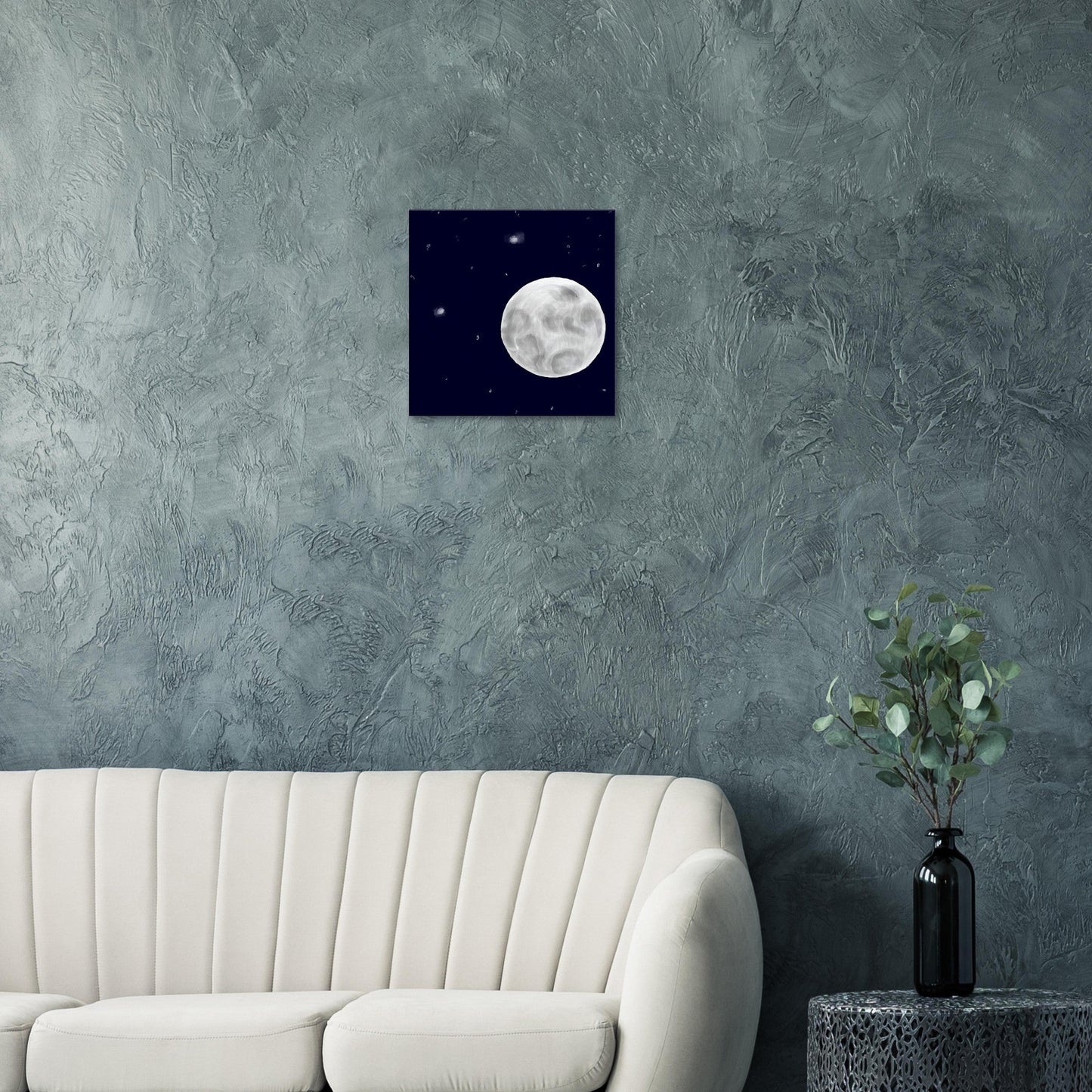 Canvas 20x20 - moon art print - DS Artwork N Design