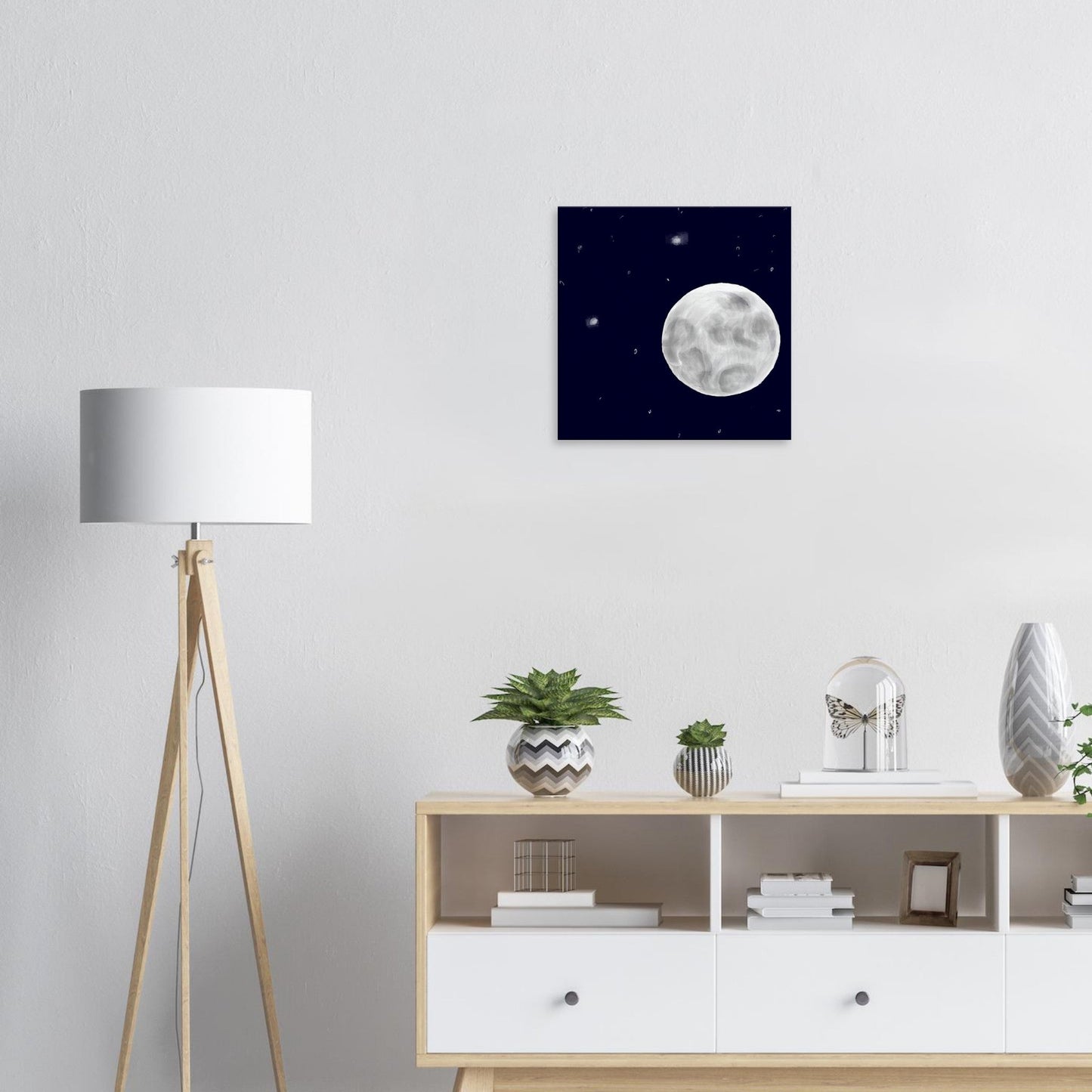 Canvas 20x20 - moon art print - DS Artwork N Design