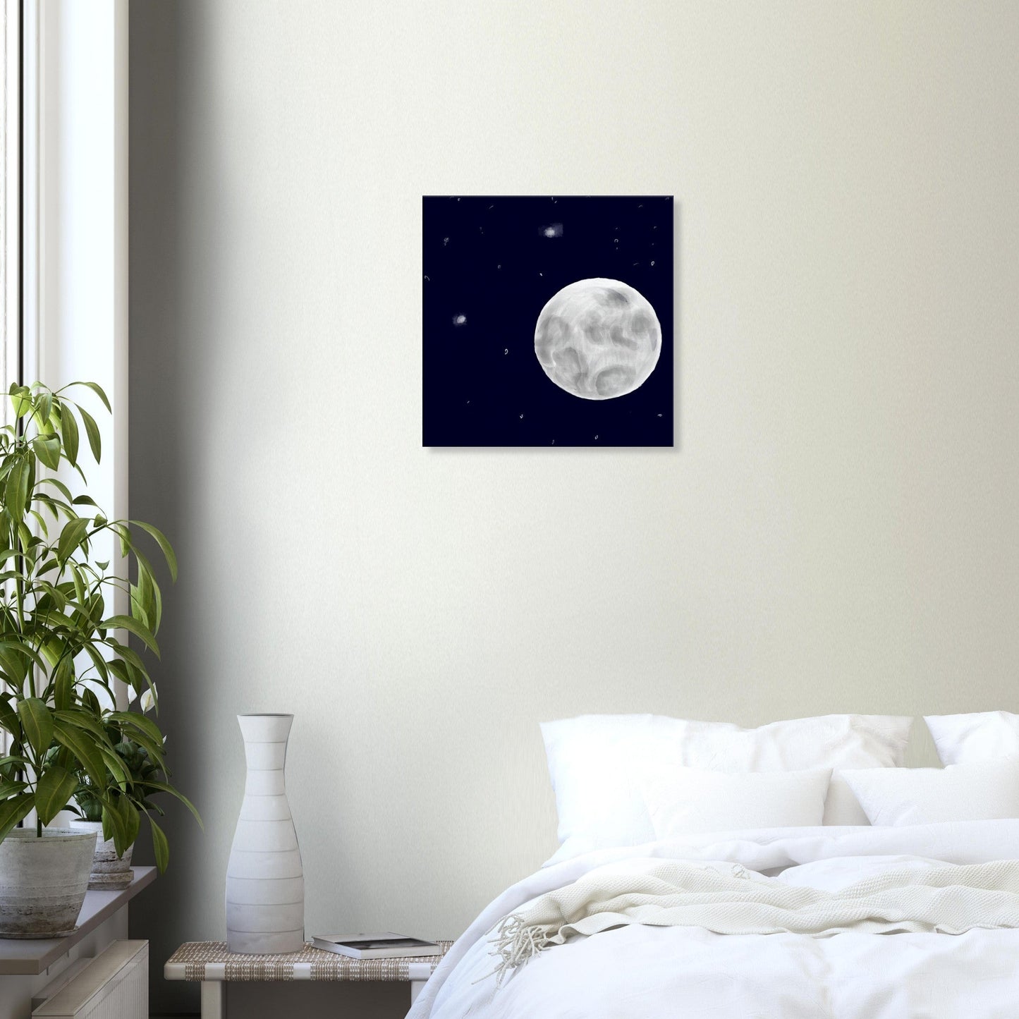 Canvas 20x20 - moon art print - DS Artwork N Design