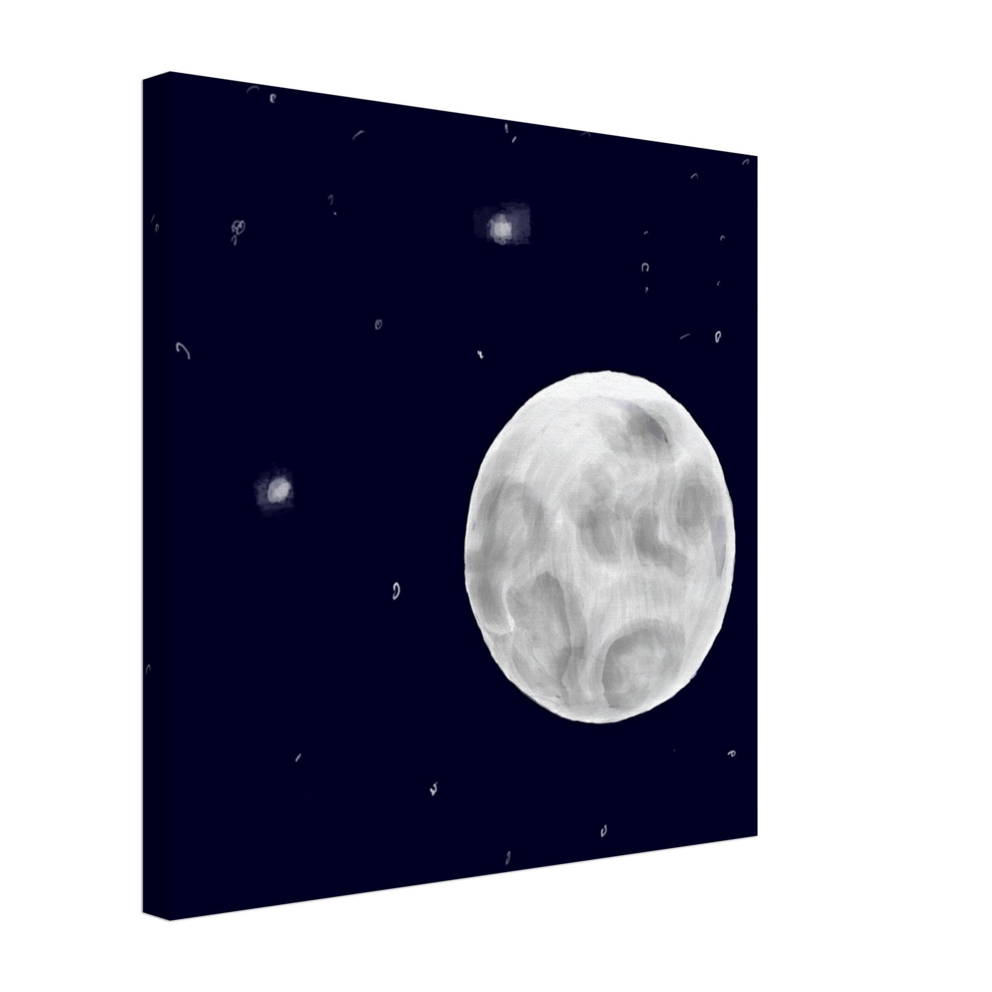 Canvas 20x20 - moon art print - DS Artwork N Design