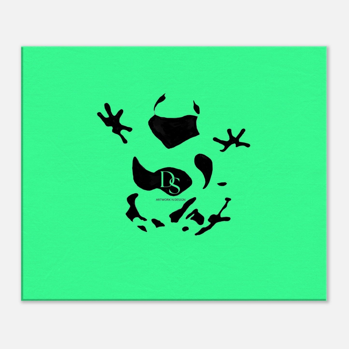 Canvas 20x24 - Frog art green - DS Artwork N Design