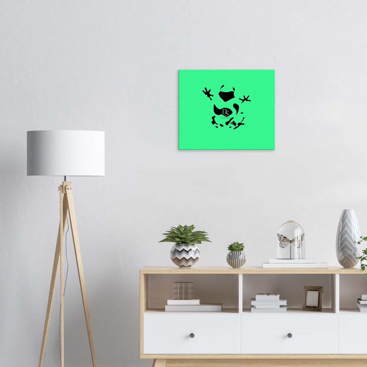 Canvas 20x24 - Frog art green - DS Artwork N Design