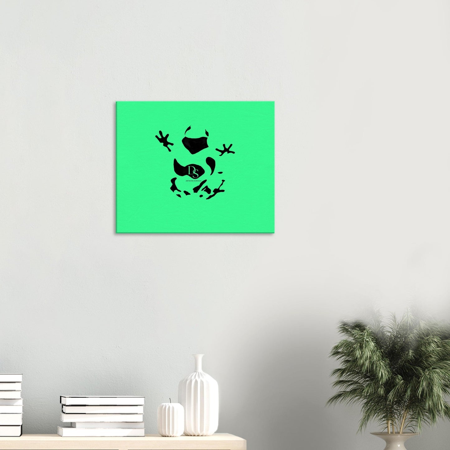 Canvas 20x24 - Frog art green - DS Artwork N Design