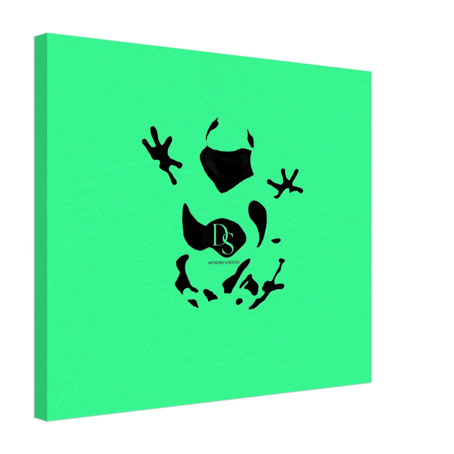 Canvas 20x24 - Frog art green - DS Artwork N Design