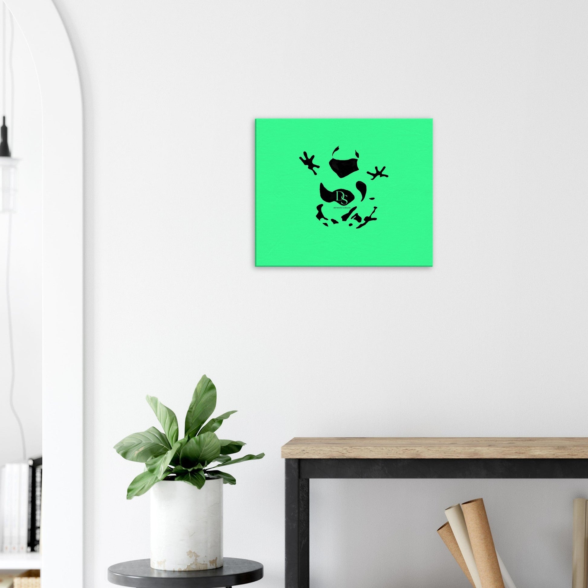 Canvas 20x24 - Frog art green - DS Artwork N Design