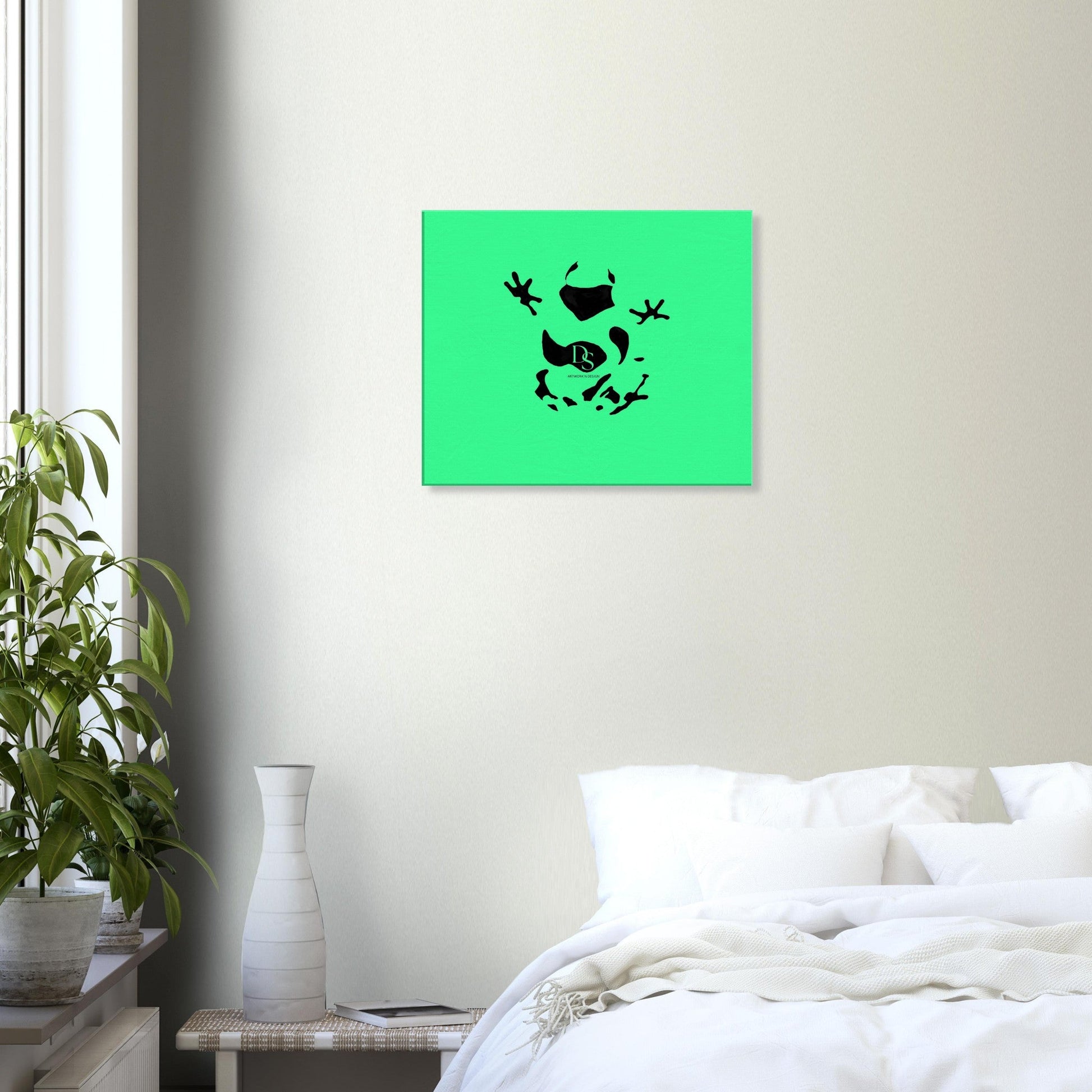 Canvas 20x24 - Frog art green - DS Artwork N Design