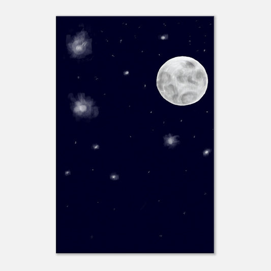 Canvas 20x30 - moon art print - DS Artwork N Design