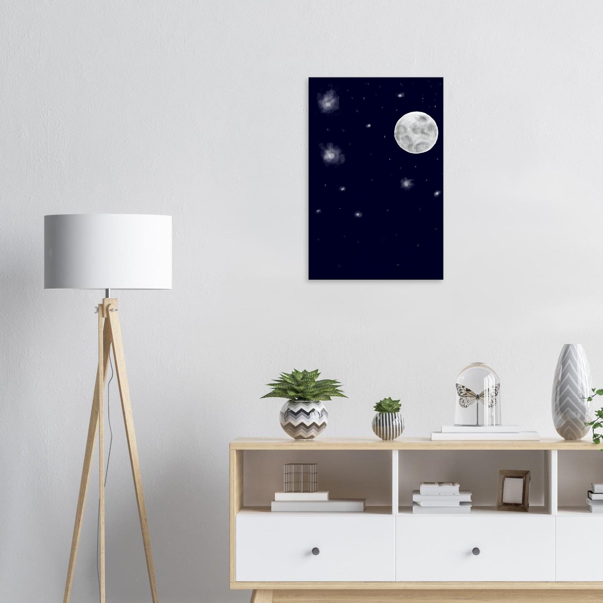 Canvas 20x30 - moon art print - DS Artwork N Design