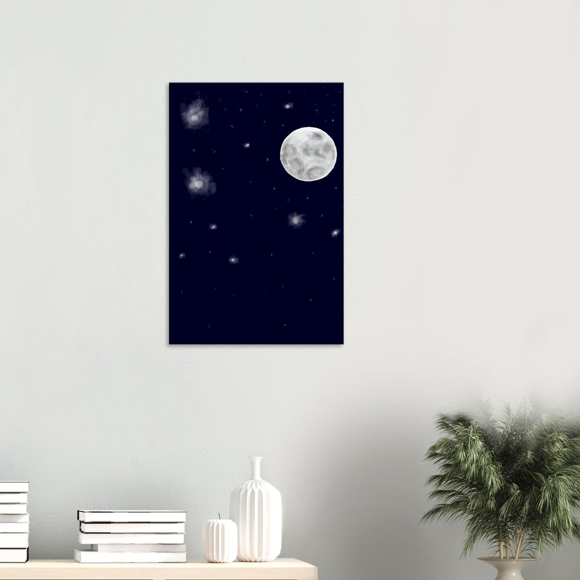 Canvas 20x30 - moon art print - DS Artwork N Design