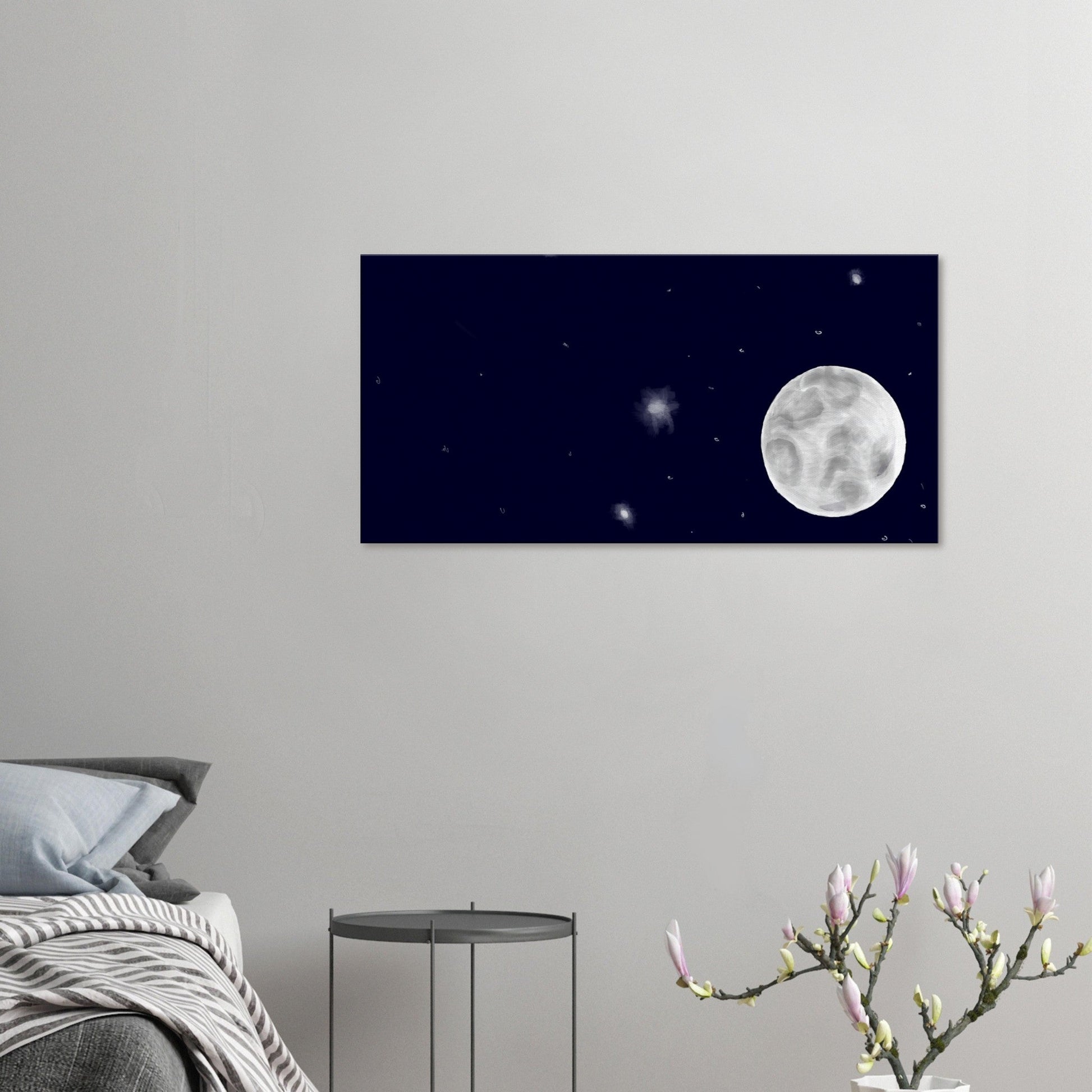 Canvas 20x40 - moon art print - DS Artwork N Design