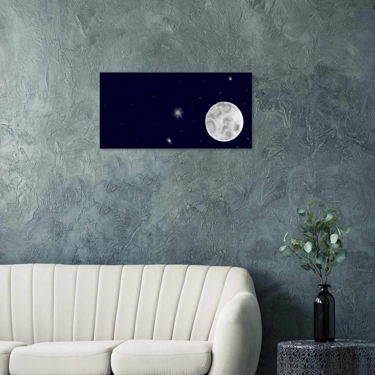 Canvas 20x40 - moon art print - DS Artwork N Design