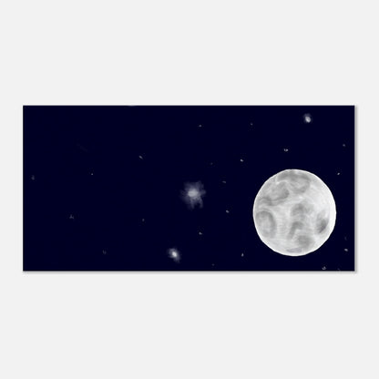 Canvas 20x40 - moon art print - DS Artwork N Design