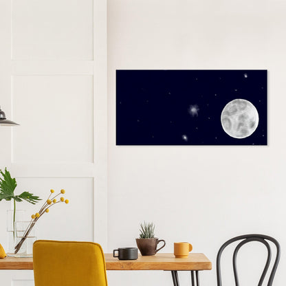 Canvas 20x40 - moon art print - DS Artwork N Design