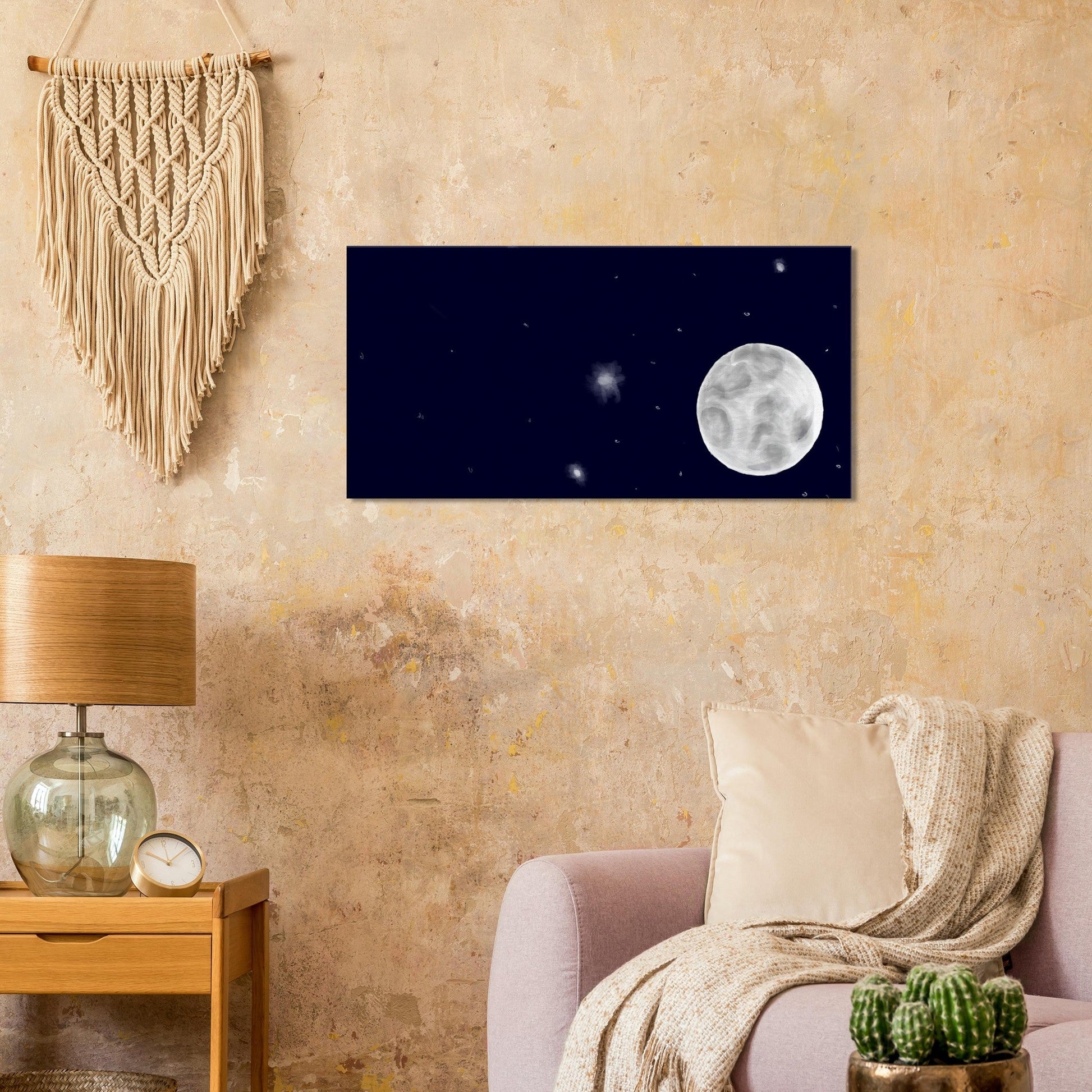 Canvas 20x40 - moon art print - DS Artwork N Design