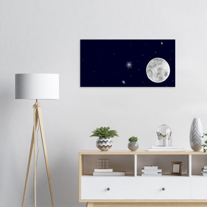 Canvas 20x40 - moon art print - DS Artwork N Design