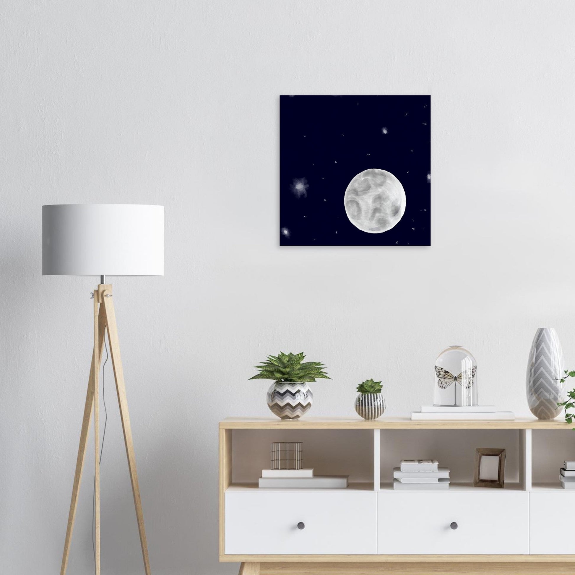 Canvas 24x24 - moon art print - DS Artwork N Design