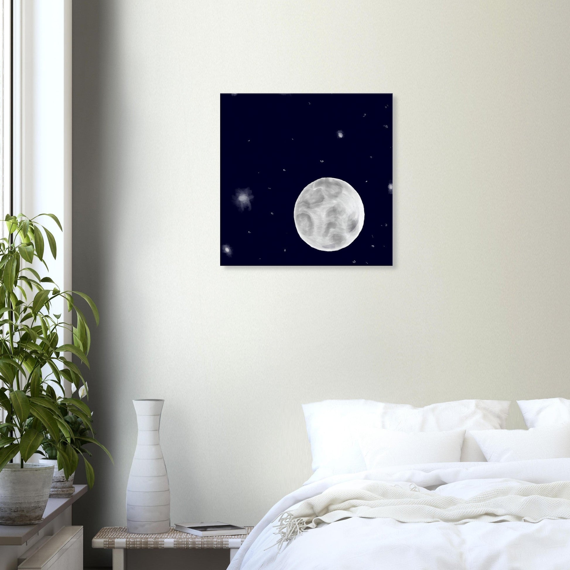 Canvas 24x24 - moon art print - DS Artwork N Design