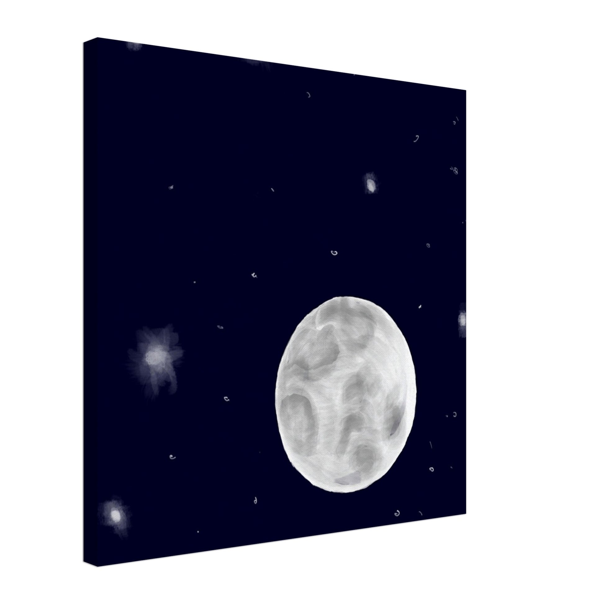 Canvas 24x24 - moon art print - DS Artwork N Design