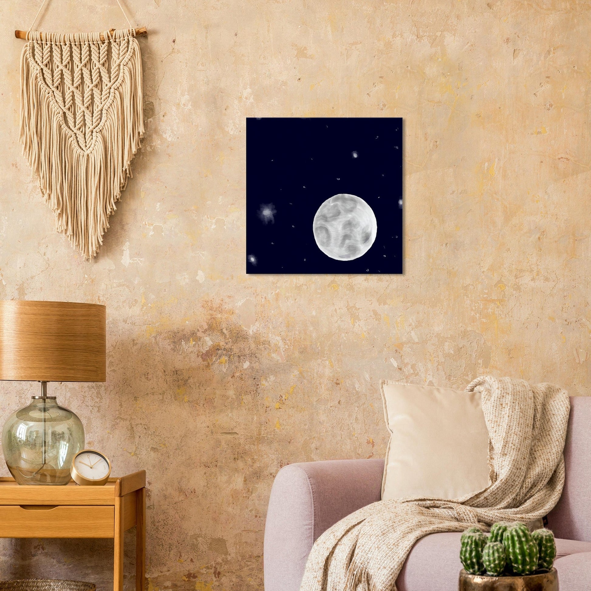 Canvas 24x24 - moon art print - DS Artwork N Design