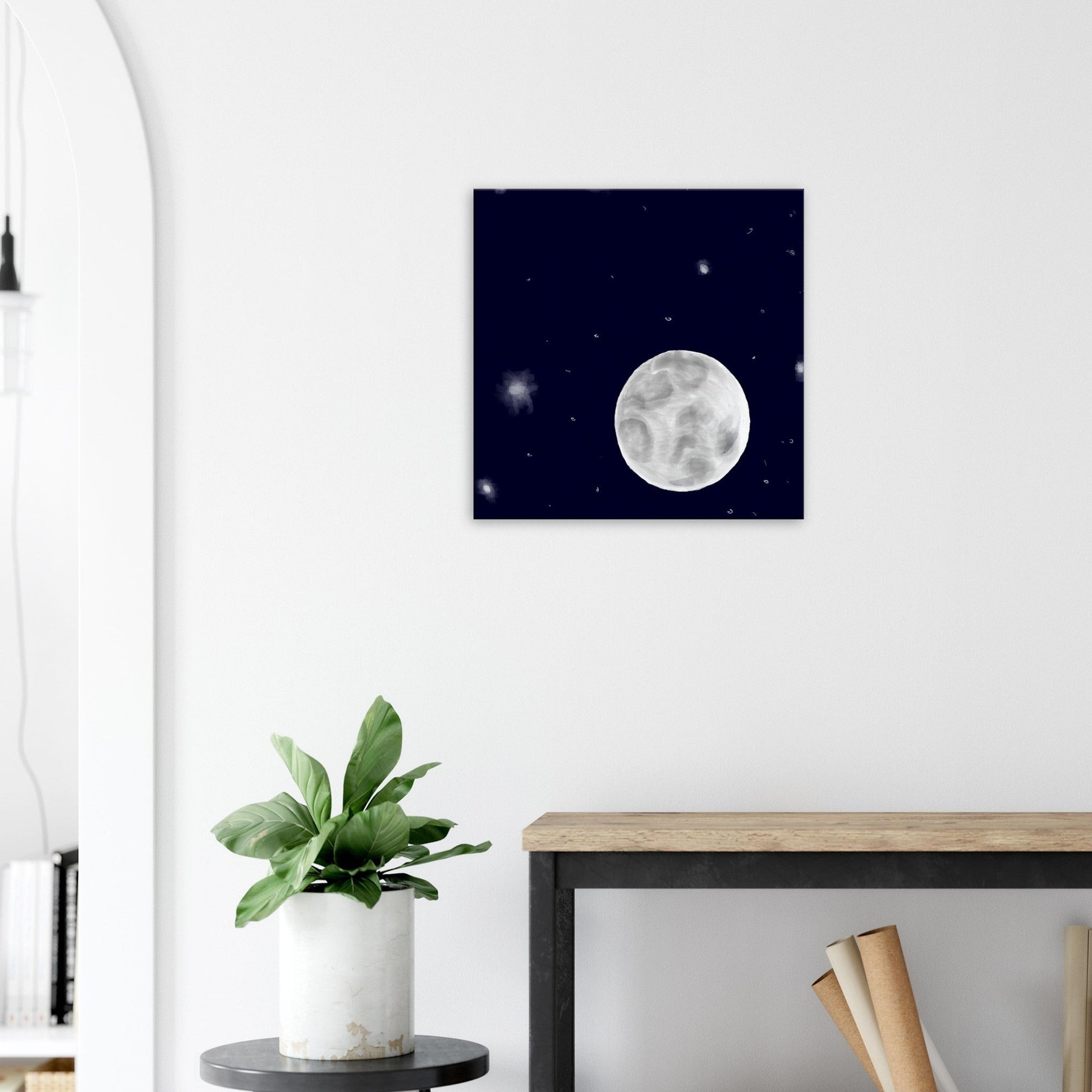 Canvas 24x24 - moon art print - DS Artwork N Design