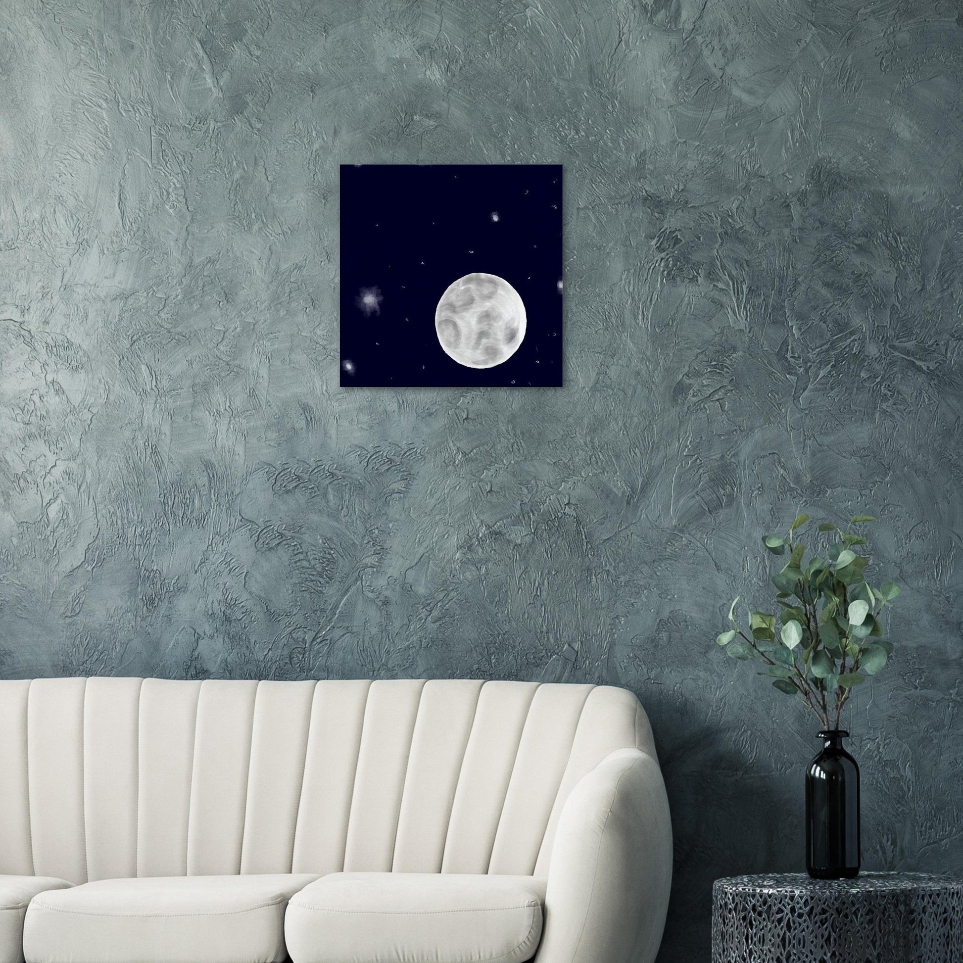 Canvas 24x24 - moon art print - DS Artwork N Design