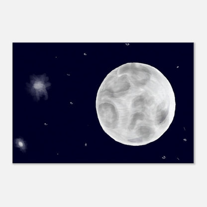 Canvas 24x36 - moon art print - DS Artwork N Design