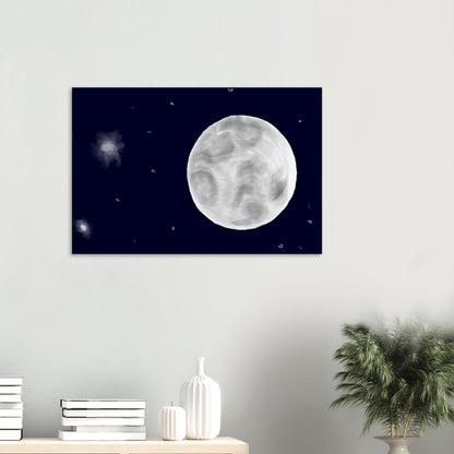 Canvas 24x36 - moon art print - DS Artwork N Design