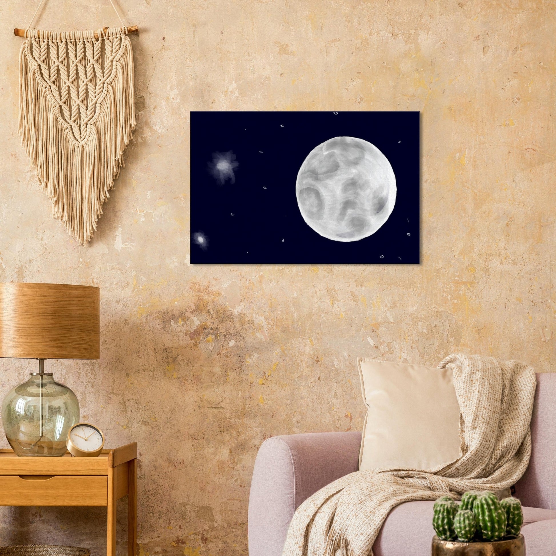 Canvas 24x36 - moon art print - DS Artwork N Design